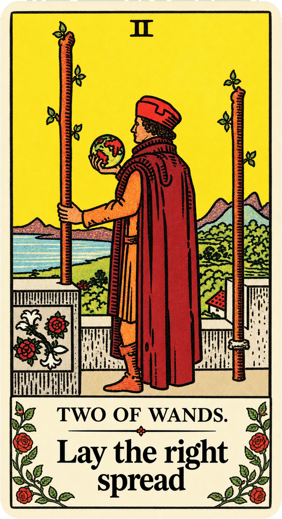 Two of Wands: lay the right spread